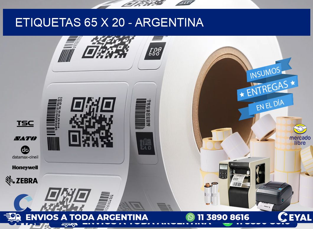 ETIQUETAS 65 x 20 - ARGENTINA