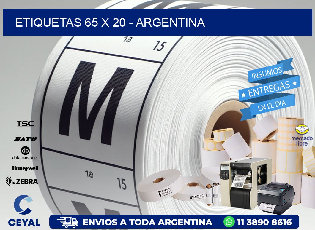 ETIQUETAS 65 x 20 - ARGENTINA