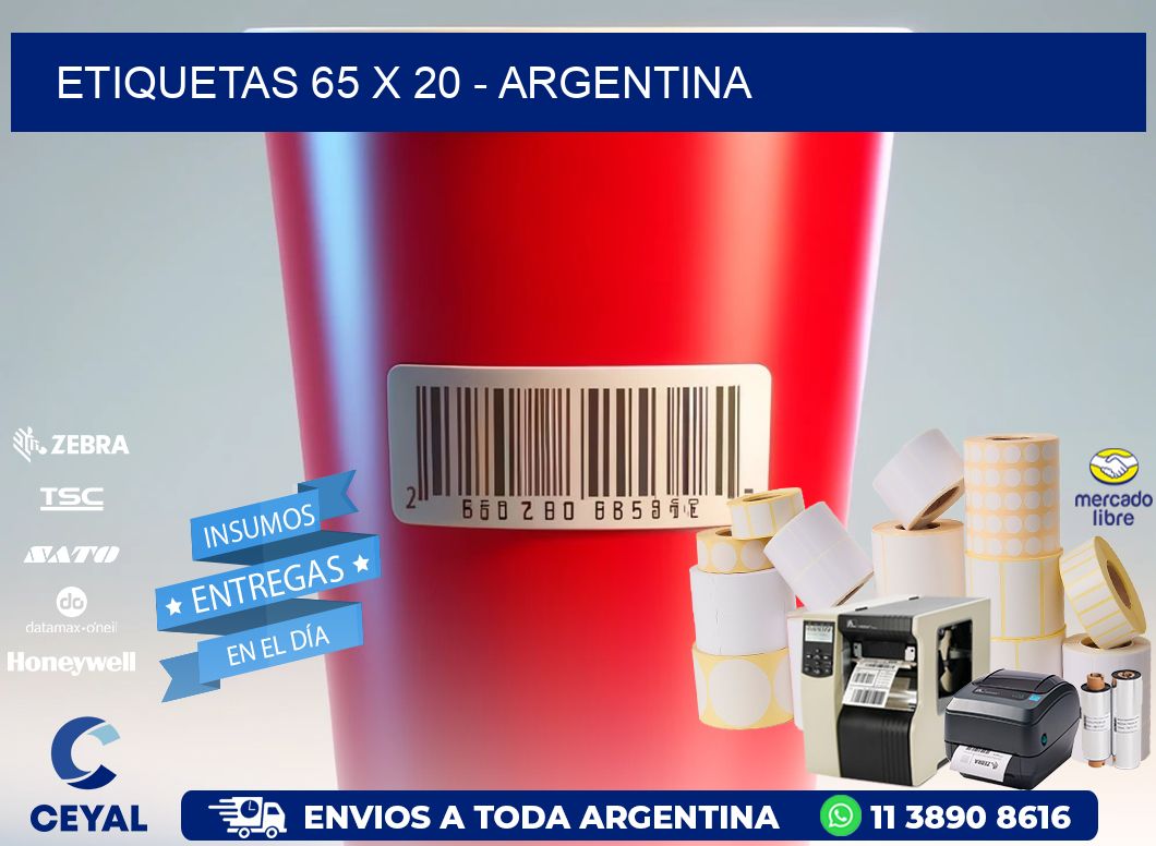 ETIQUETAS 65 x 20 - ARGENTINA