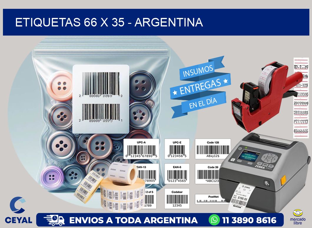 ETIQUETAS 66 x 35 - ARGENTINA