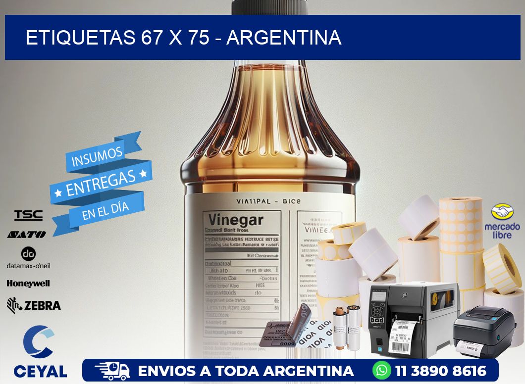 ETIQUETAS 67 x 75 - ARGENTINA