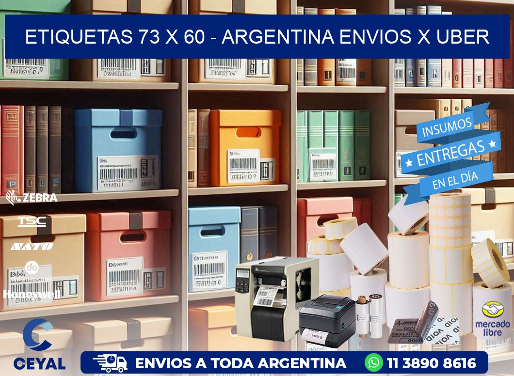 ETIQUETAS 73 x 60 - ARGENTINA ENVIOS X UBER