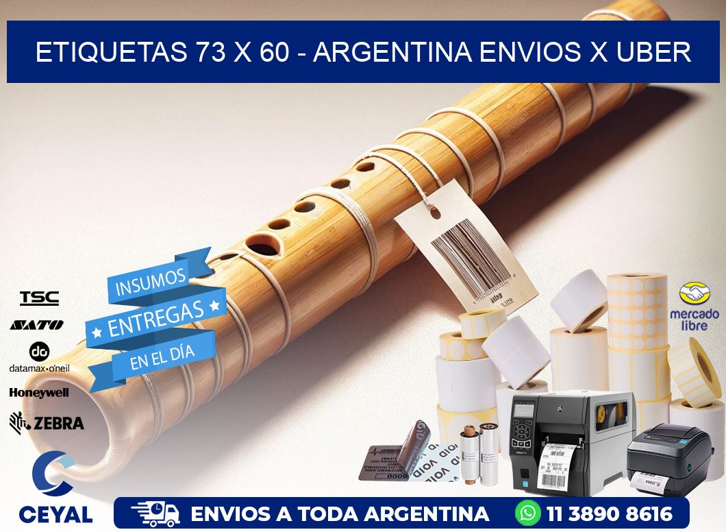 ETIQUETAS 73 x 60 - ARGENTINA ENVIOS X UBER