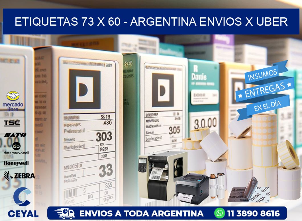 ETIQUETAS 73 x 60 – ARGENTINA ENVIOS X UBER