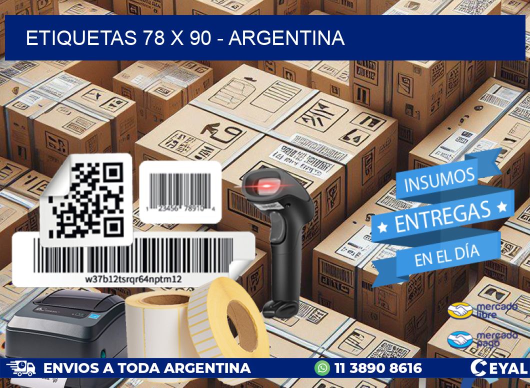 ETIQUETAS 78 x 90 - ARGENTINA