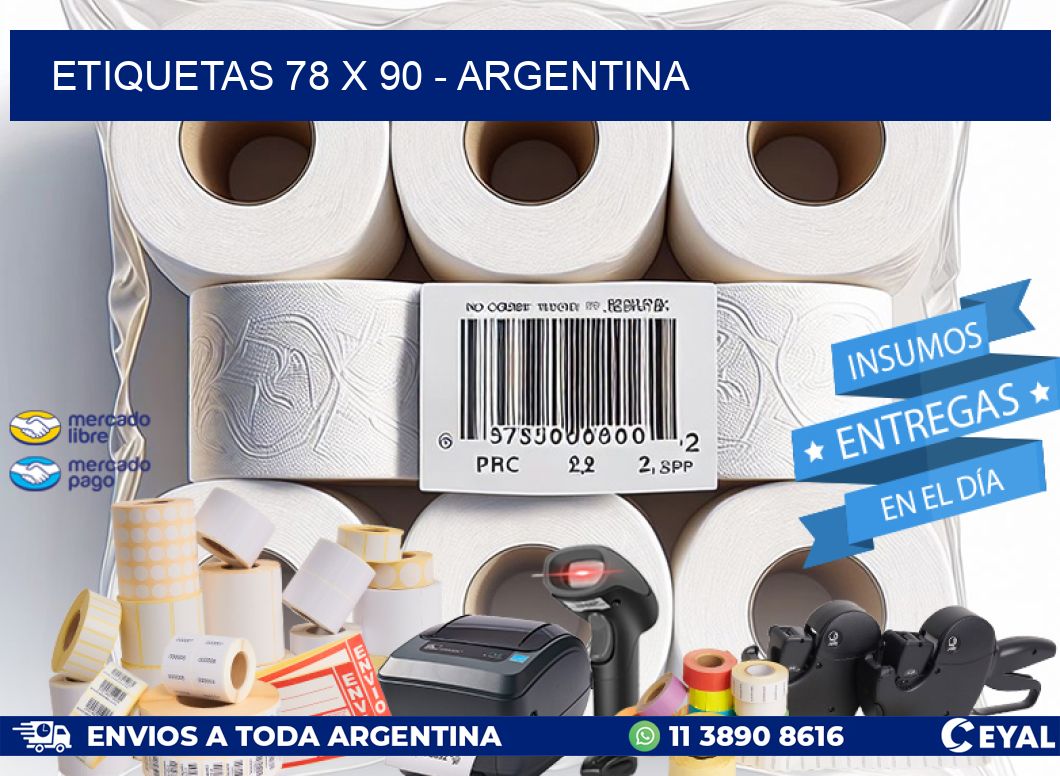 ETIQUETAS 78 x 90 - ARGENTINA