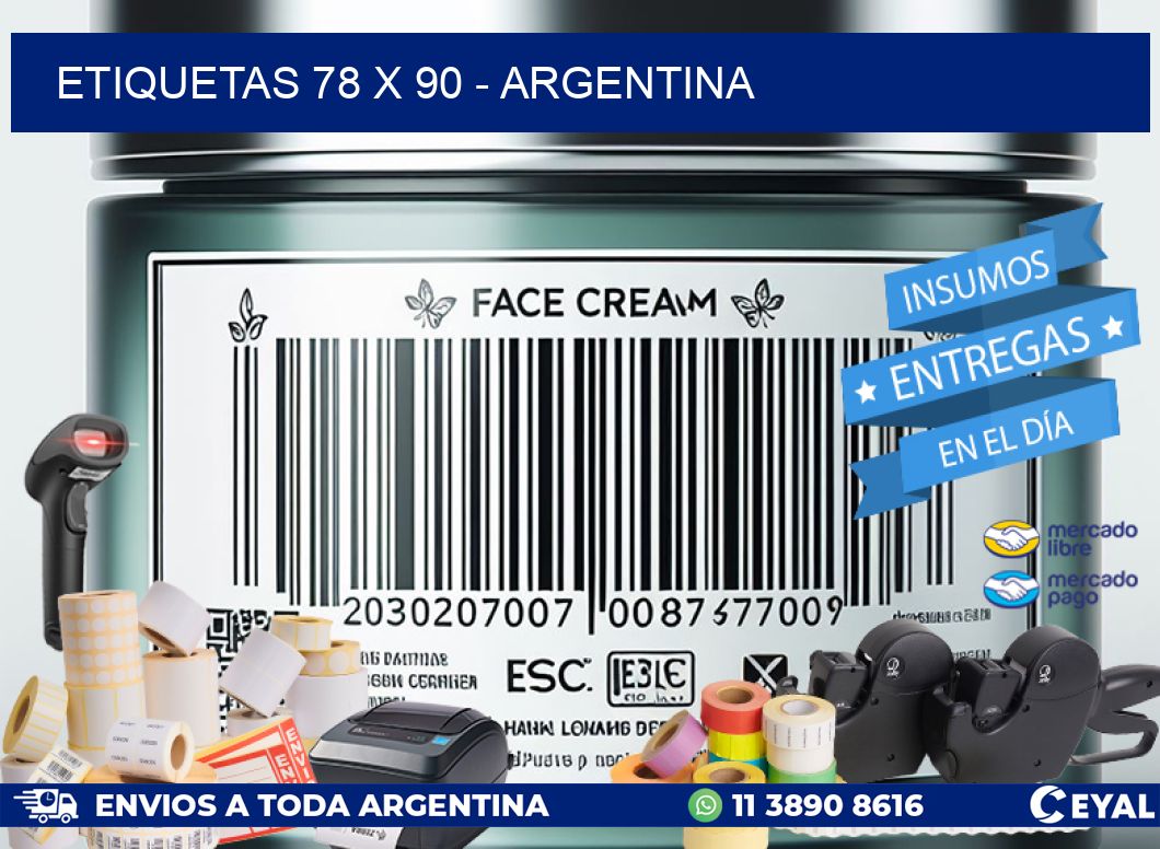 ETIQUETAS 78 x 90 - ARGENTINA