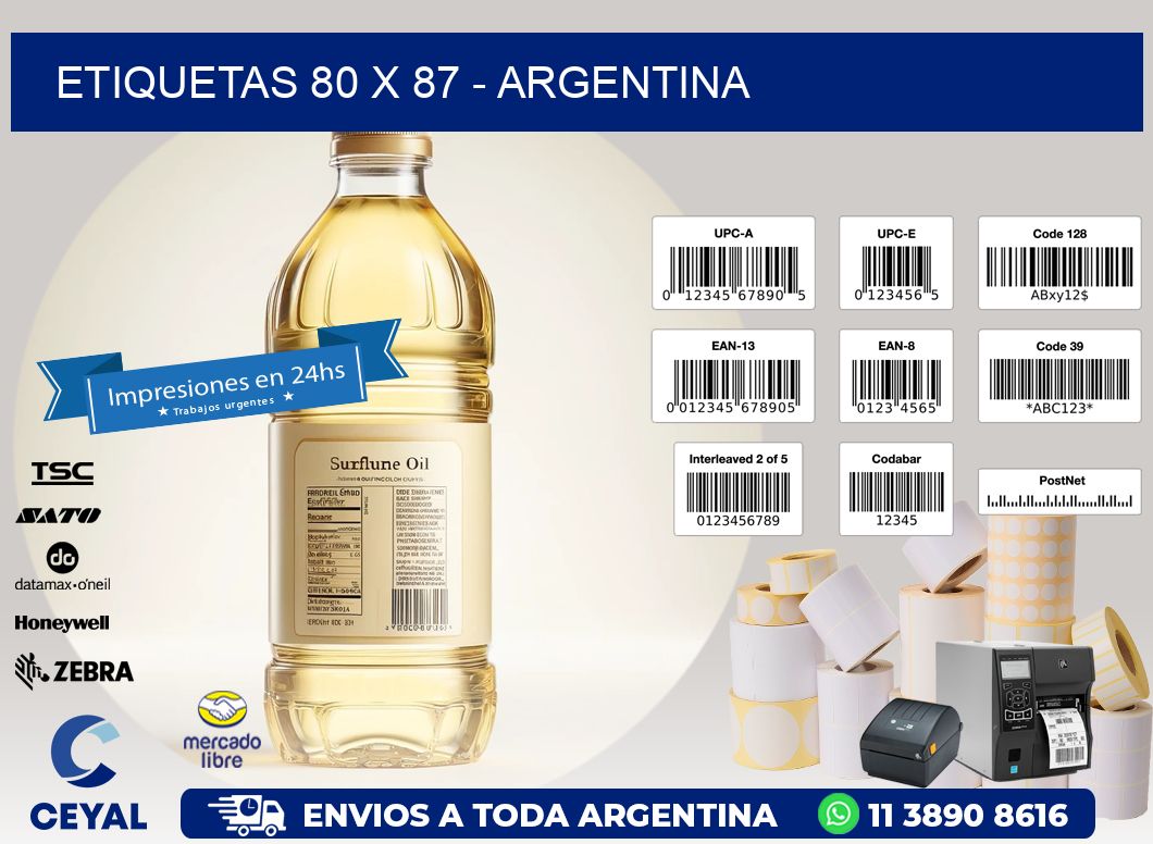 ETIQUETAS 80 x 87 - ARGENTINA