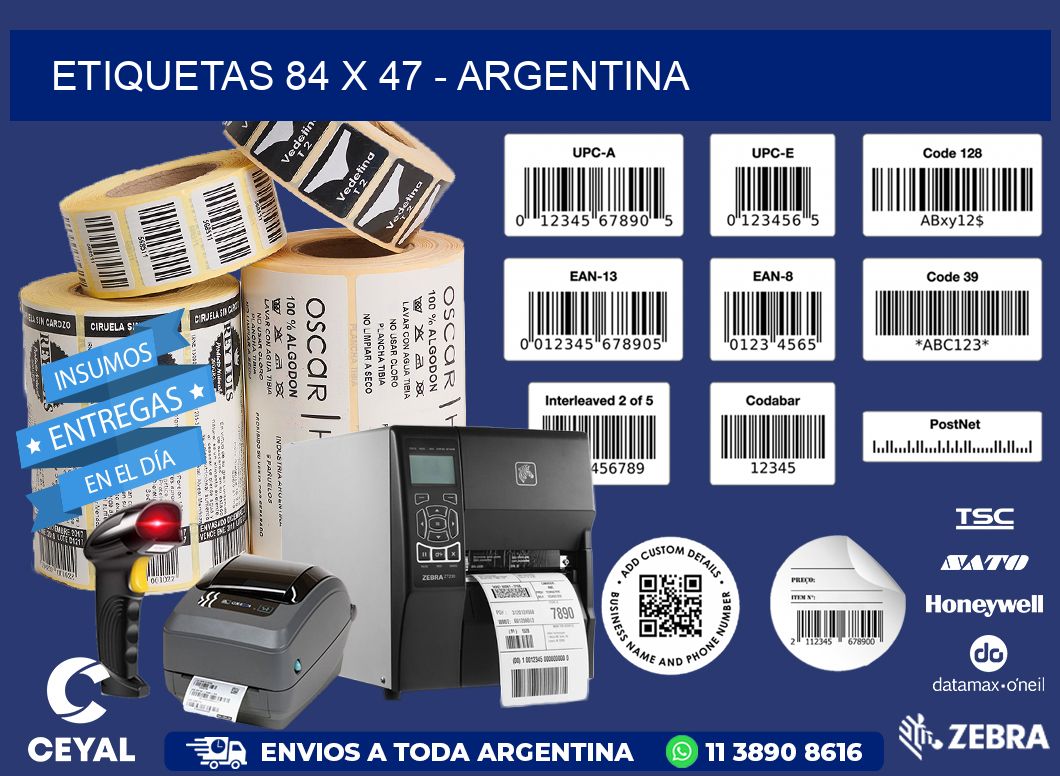 ETIQUETAS 84 x 47 - ARGENTINA