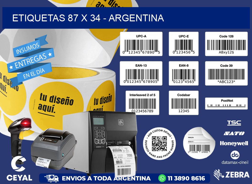 ETIQUETAS 87 x 34 - ARGENTINA