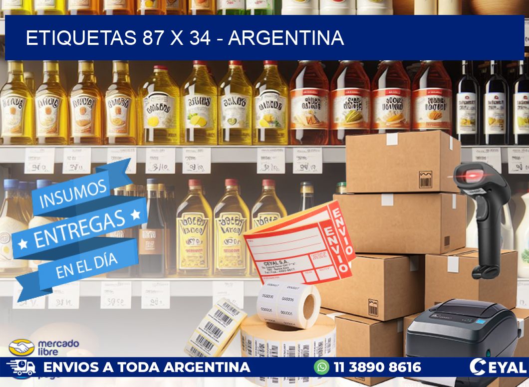 ETIQUETAS 87 x 34 - ARGENTINA