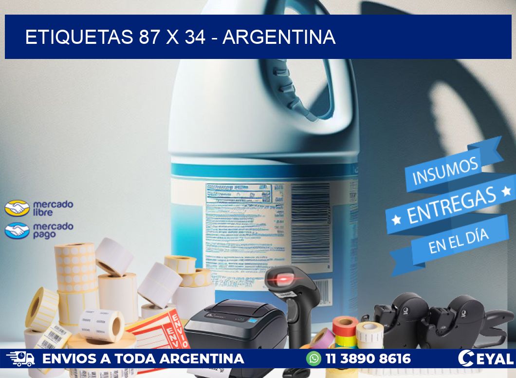 ETIQUETAS 87 x 34 - ARGENTINA