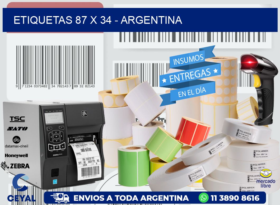 ETIQUETAS 87 x 34 - ARGENTINA