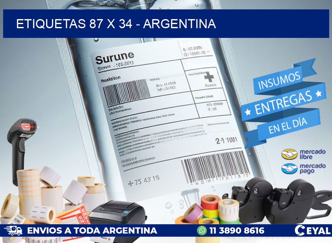 ETIQUETAS 87 x 34 - ARGENTINA