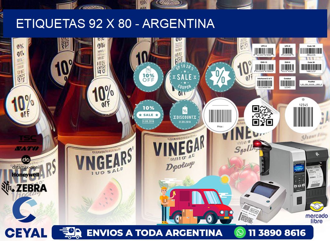 ETIQUETAS 92 x 80 - ARGENTINA