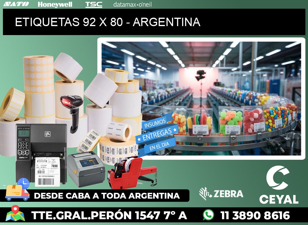 ETIQUETAS 92 x 80 - ARGENTINA