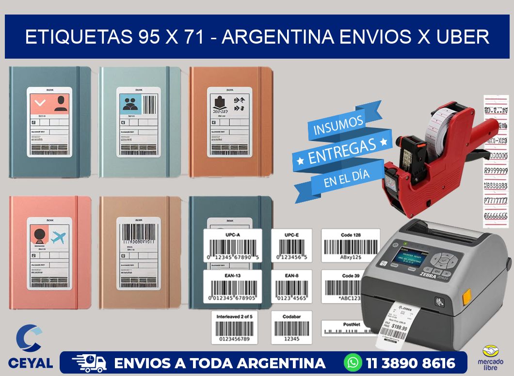 ETIQUETAS 95 x 71 - ARGENTINA ENVIOS X UBER