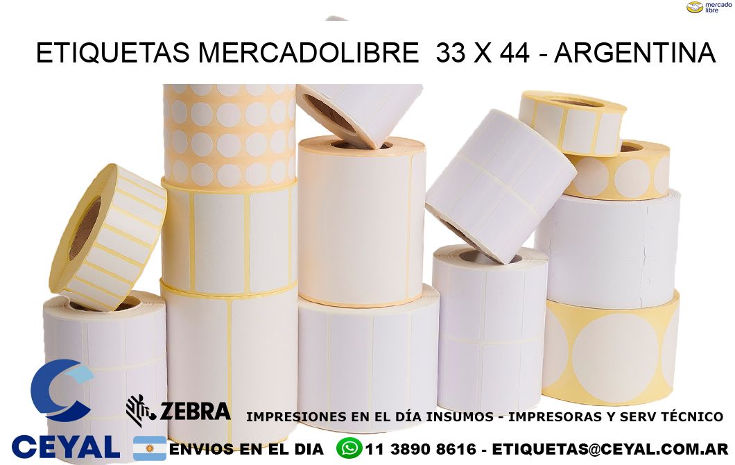 ETIQUETAS MERCADOLIBRE  33 x 44 – ARGENTINA