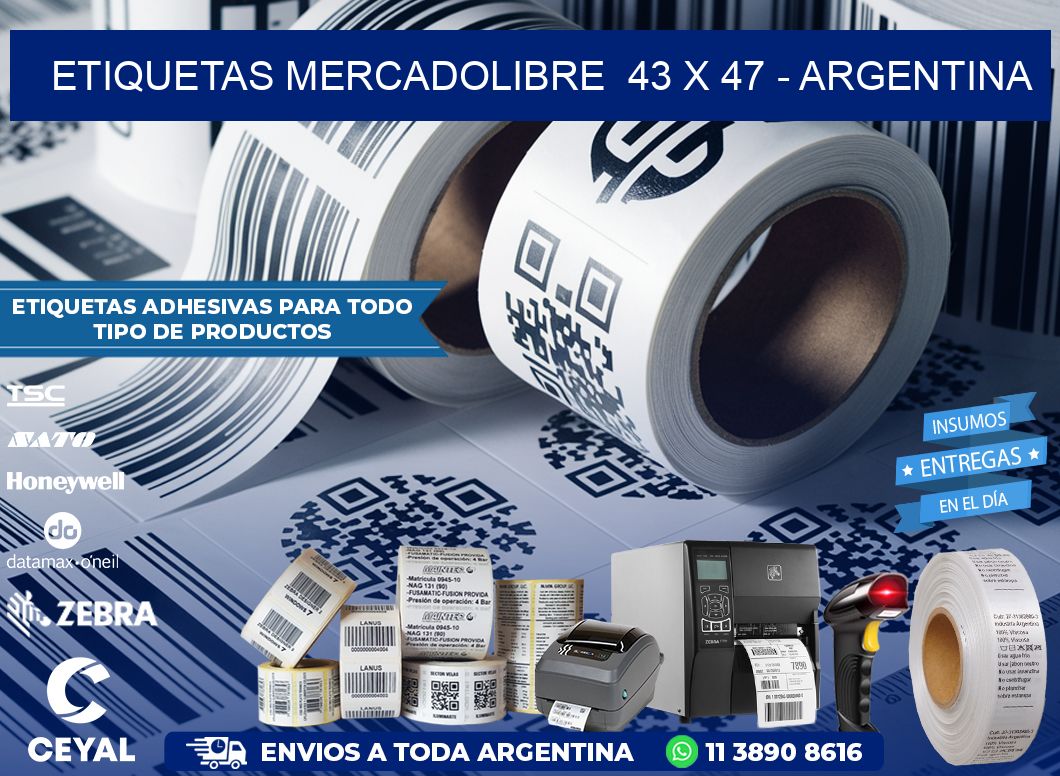 ETIQUETAS MERCADOLIBRE  43 x 47 – ARGENTINA