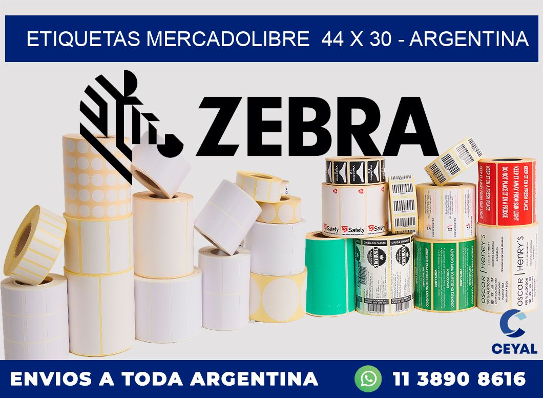 ETIQUETAS MERCADOLIBRE  44 x 30 – ARGENTINA