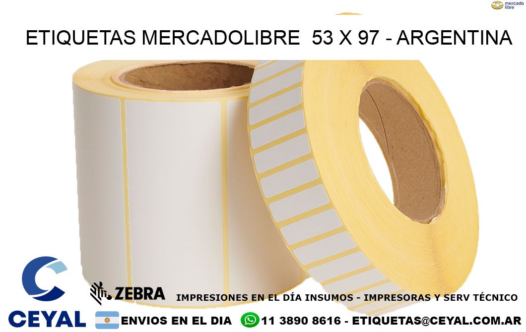 ETIQUETAS MERCADOLIBRE  53 x 97 – ARGENTINA