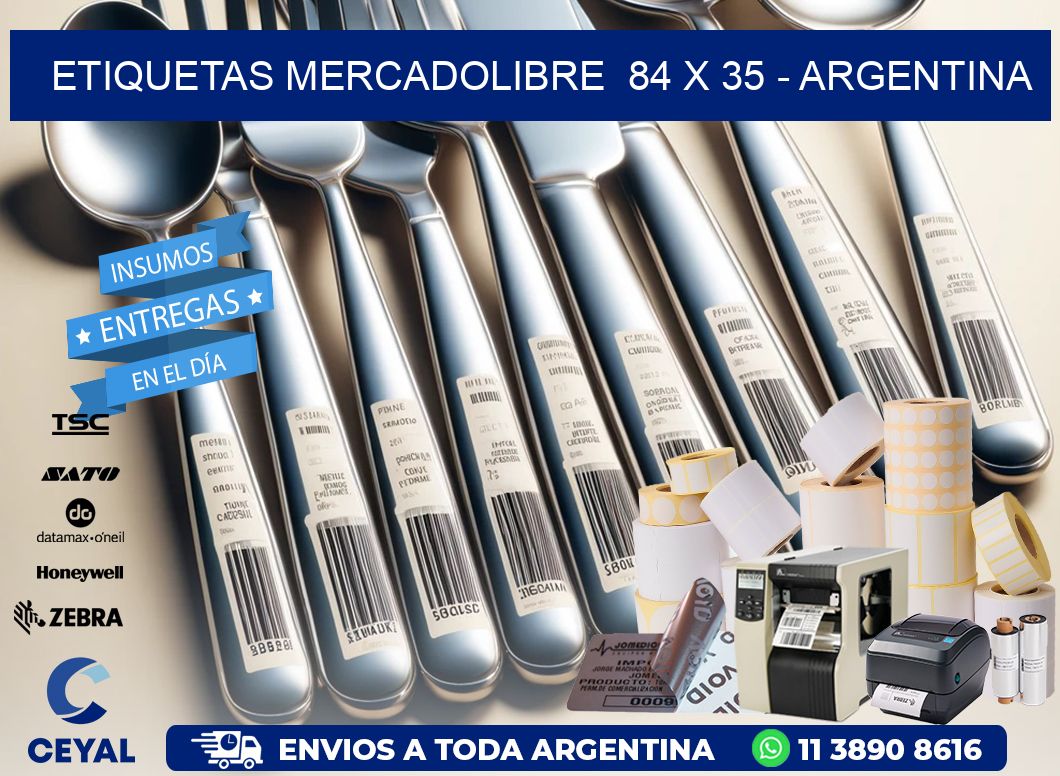 ETIQUETAS MERCADOLIBRE  84 x 35 - ARGENTINA