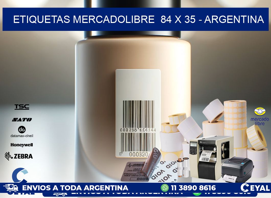 ETIQUETAS MERCADOLIBRE  84 x 35 – ARGENTINA