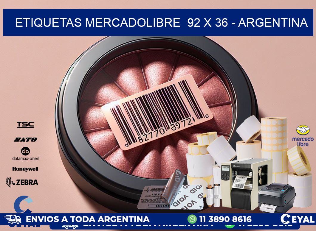 ETIQUETAS MERCADOLIBRE  92 x 36 – ARGENTINA