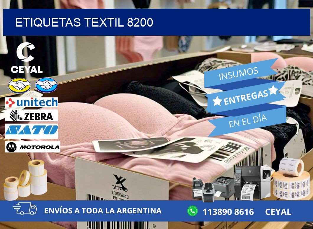 ETIQUETAS TEXTIL 8200