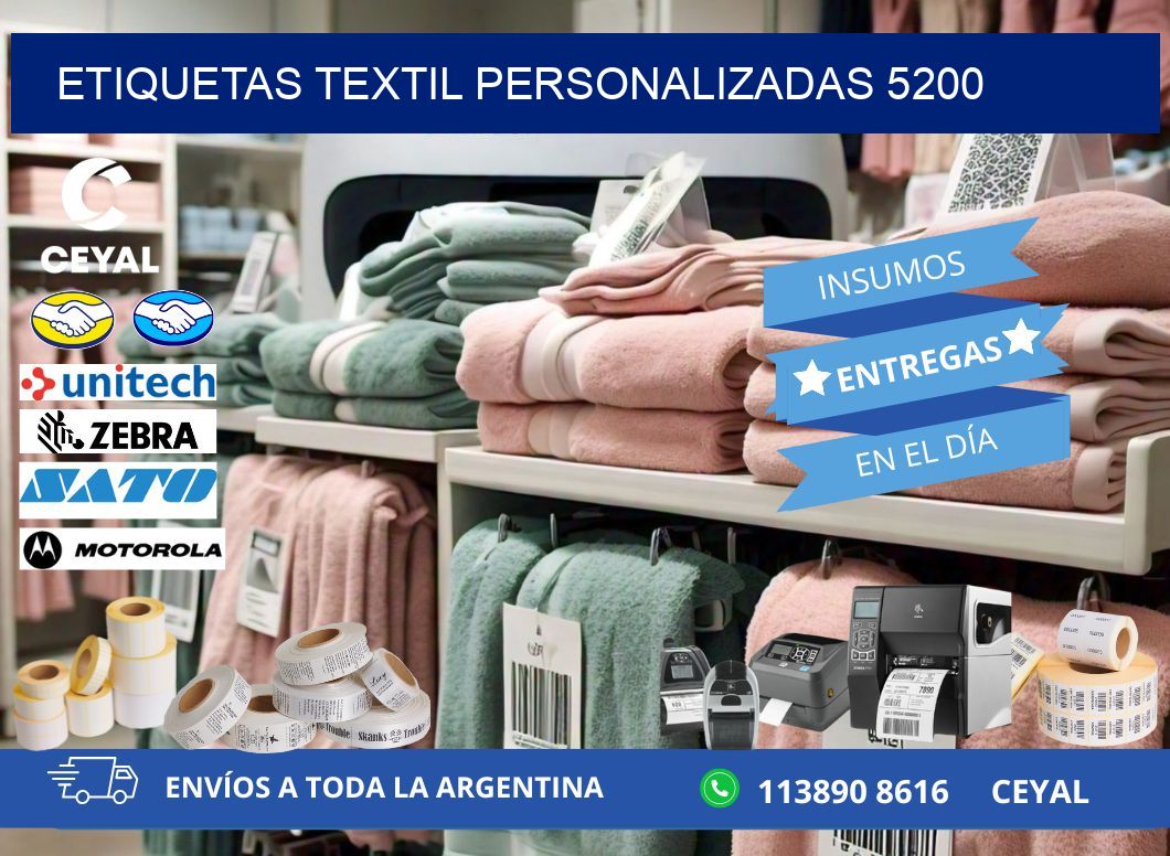 ETIQUETAS TEXTIL PERSONALIZADAS 5200