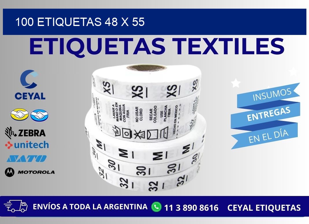 100 ETIQUETAS 48 x 55