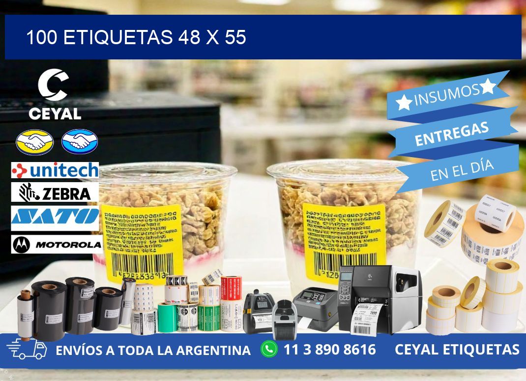 100 ETIQUETAS 48 x 55