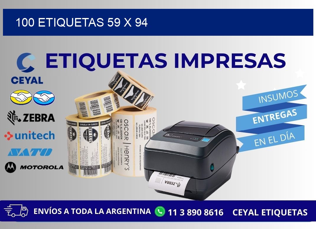 100 ETIQUETAS 59 x 94