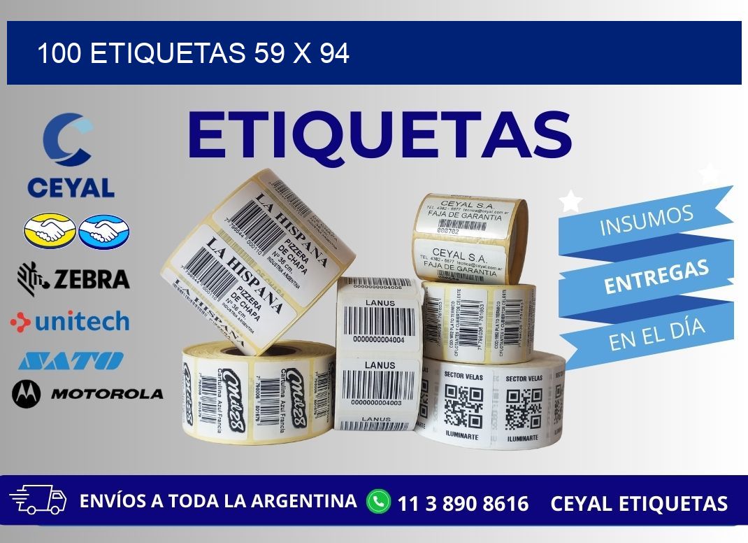 100 ETIQUETAS 59 x 94
