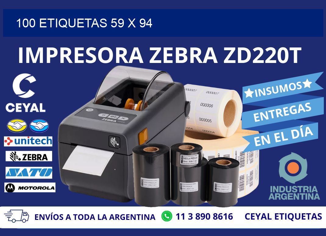 100 ETIQUETAS 59 x 94