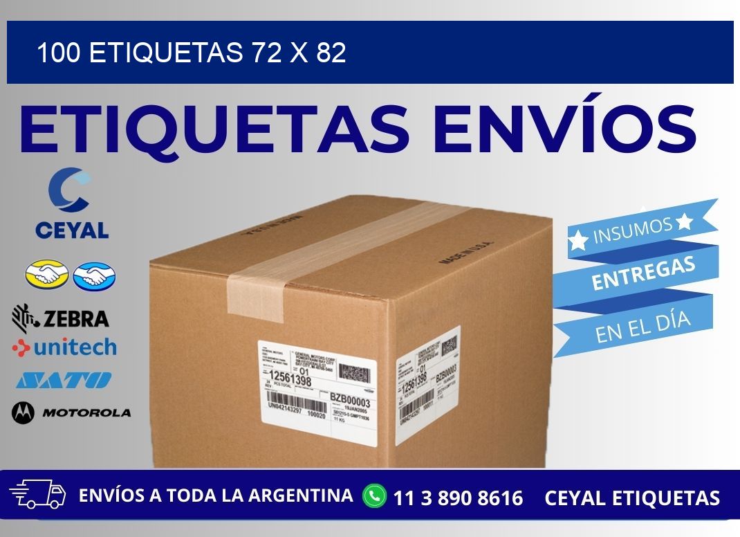 100 ETIQUETAS 72 x 82