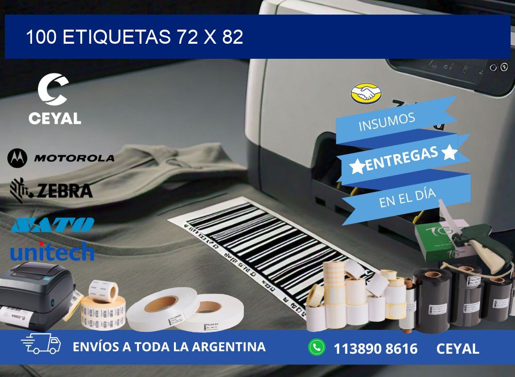 100 ETIQUETAS 72 x 82
