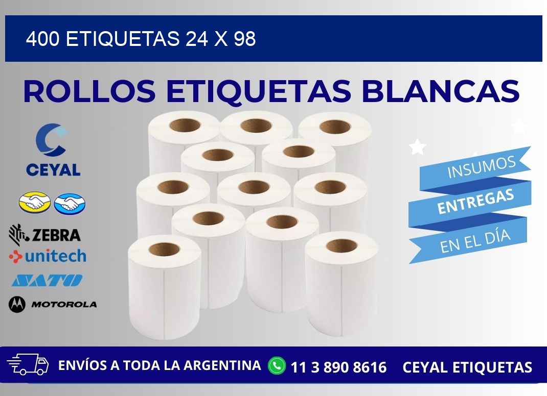 400 ETIQUETAS 24 x 98