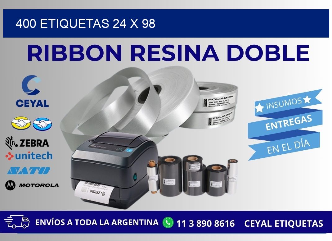 400 ETIQUETAS 24 x 98