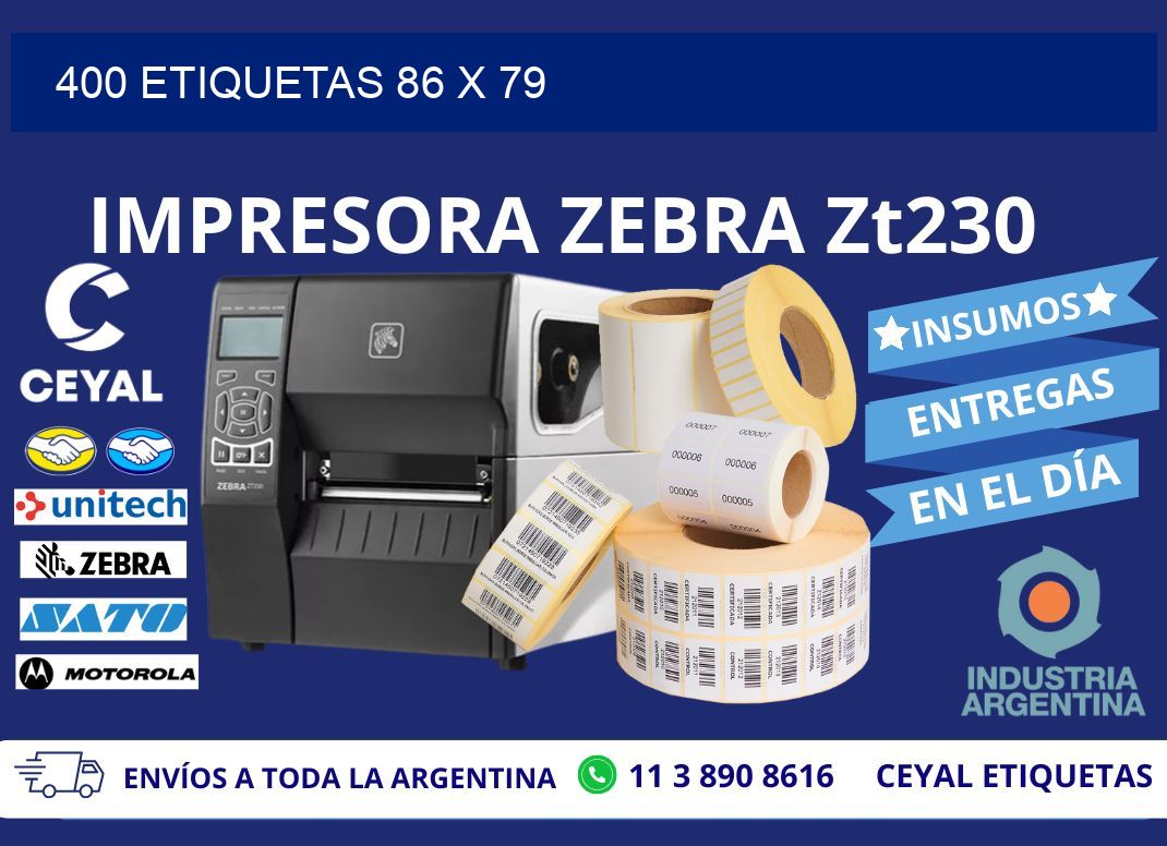 400 ETIQUETAS 86 x 79