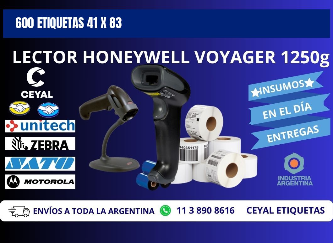 600 ETIQUETAS 41 x 83