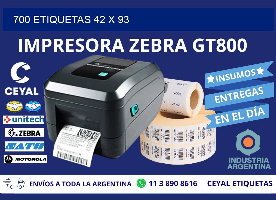 700 ETIQUETAS 42 x 93