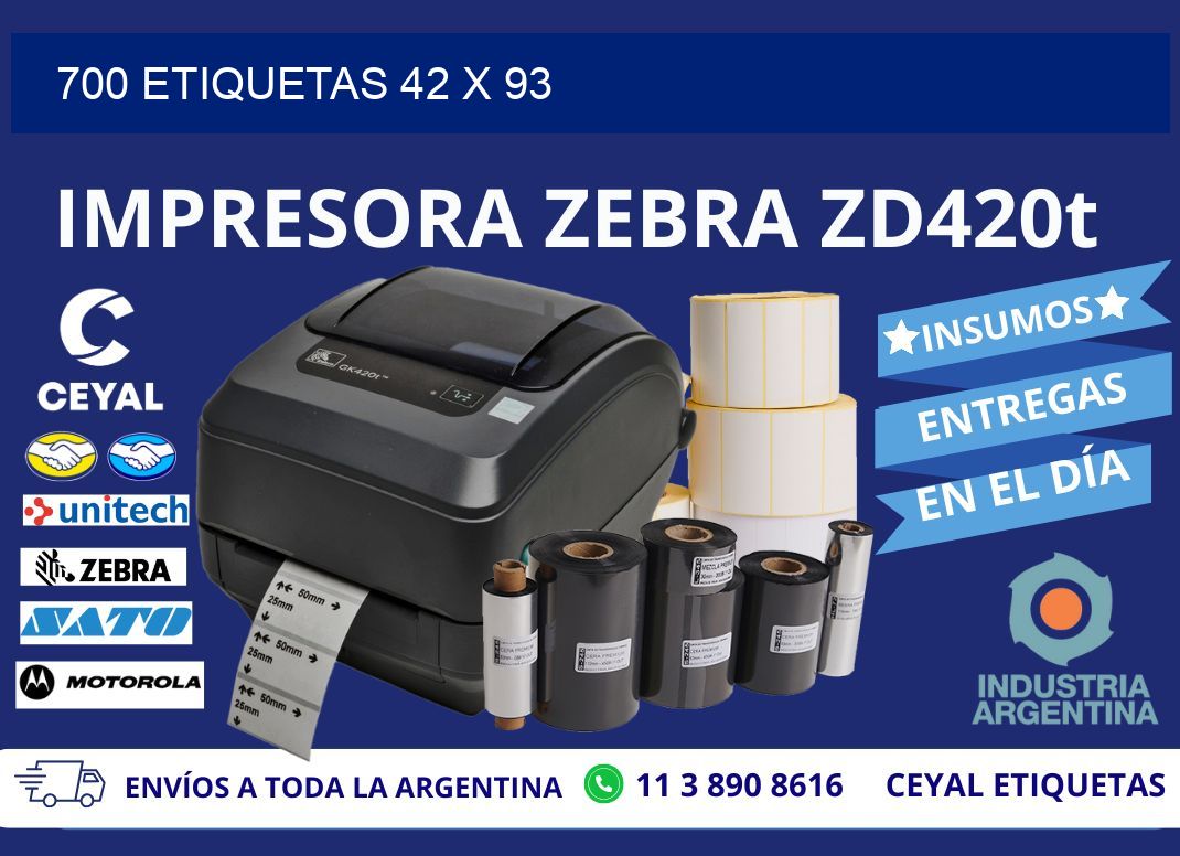 700 ETIQUETAS 42 x 93