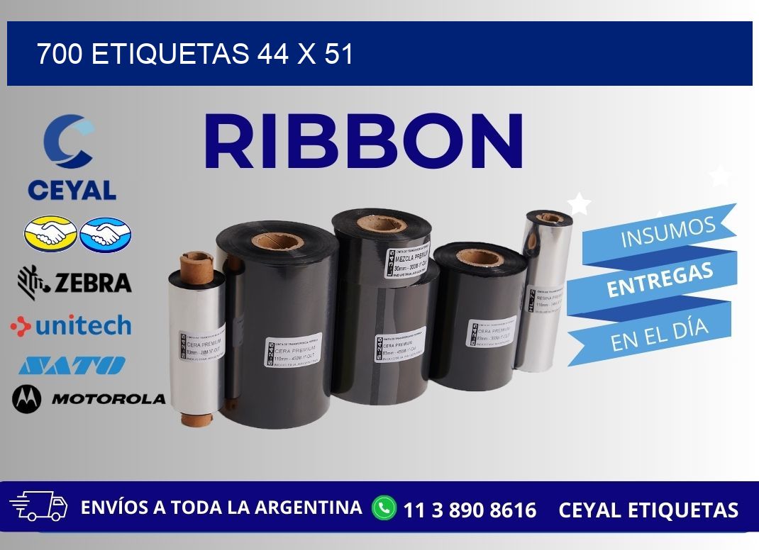 700 ETIQUETAS 44 x 51