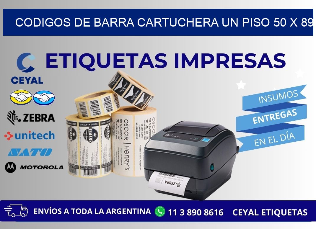 CODIGOS DE BARRA CARTUCHERA UN PISO 50 x 89