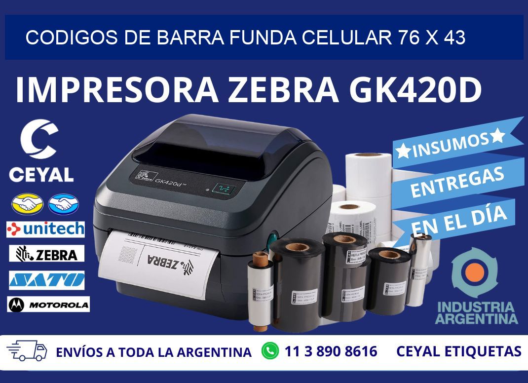 CODIGOS DE BARRA FUNDA CELULAR 76 x 43
