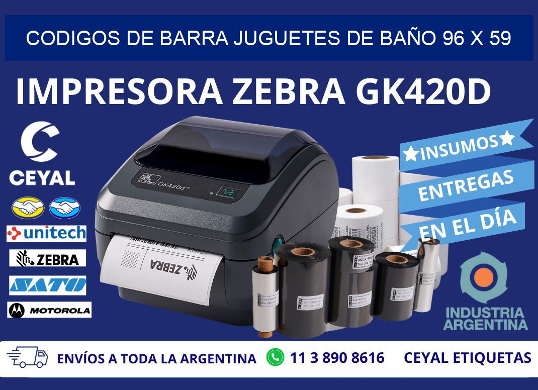 CODIGOS DE BARRA JUGUETES DE BAÑO 96 x 59