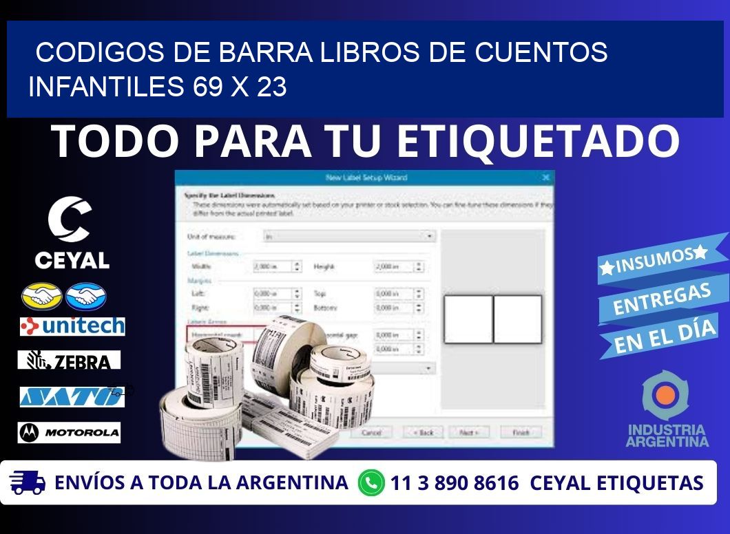 CODIGOS DE BARRA LIBROS DE CUENTOS INFANTILES 69 x 23