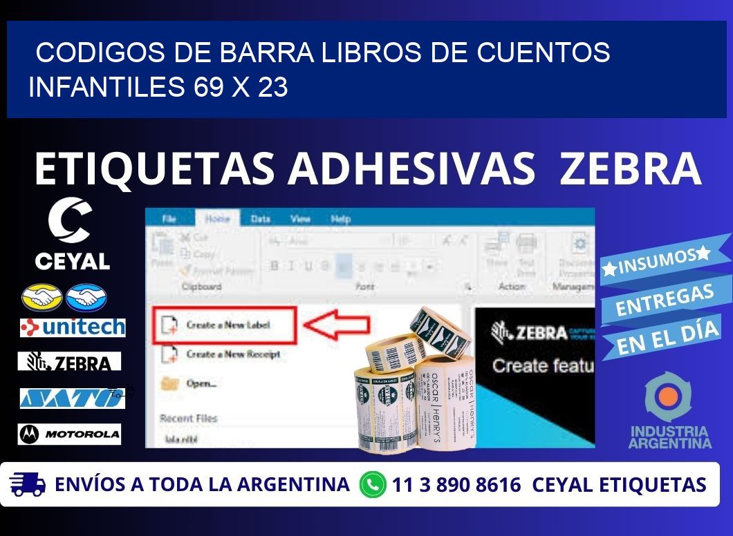 CODIGOS DE BARRA LIBROS DE CUENTOS INFANTILES 69 x 23