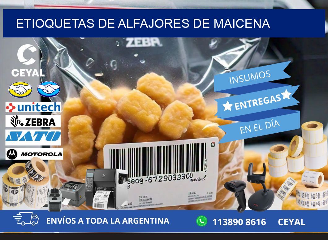 ETIOQUETAS DE ALFAJORES DE MAICENA